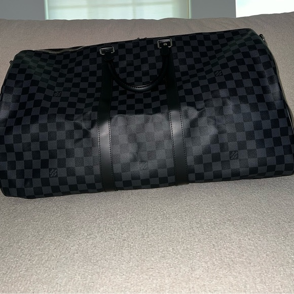 LIKE NEW Louis Vuitton ✩ Keepall Bandoulière 55 in Damier Graphite - Picture 3 of 16